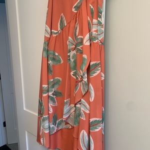 Anthropologie Floral Wrap Maxi Skirt